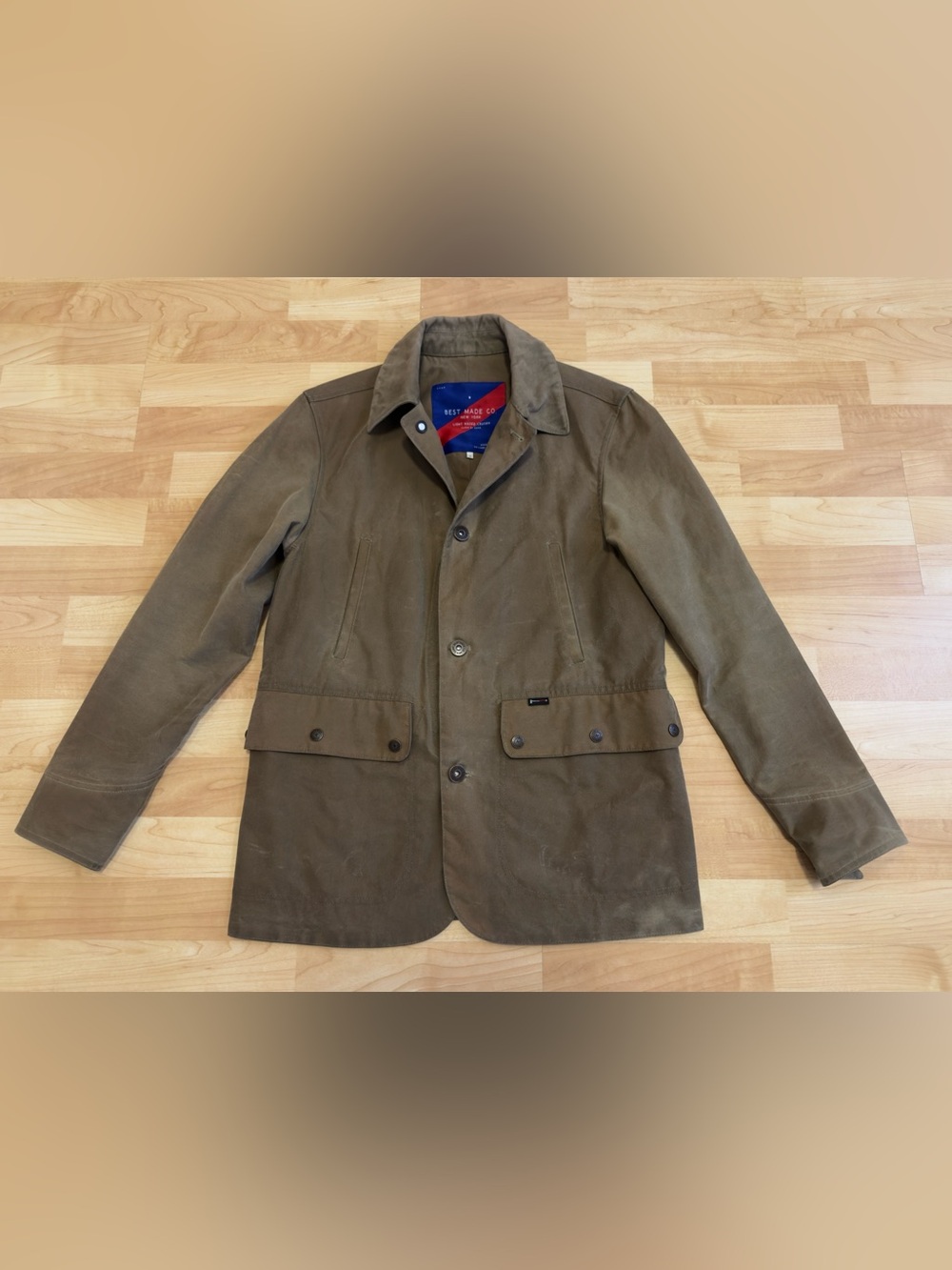 RARE Best Made Co Mens Tan Light Waxed Cruiser Jacket - Size XS (Made in USA) - Picture 2 of 16